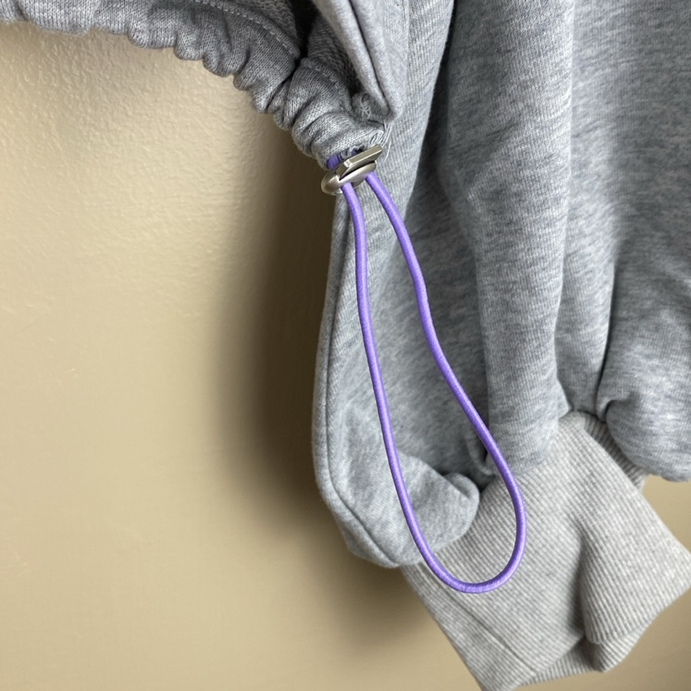 ๐จHOT DEAL!!๐จHDM Haus De Milano Pretty Gal Corset Hoodie | Heather Grey | Large - Picture 10 of 12